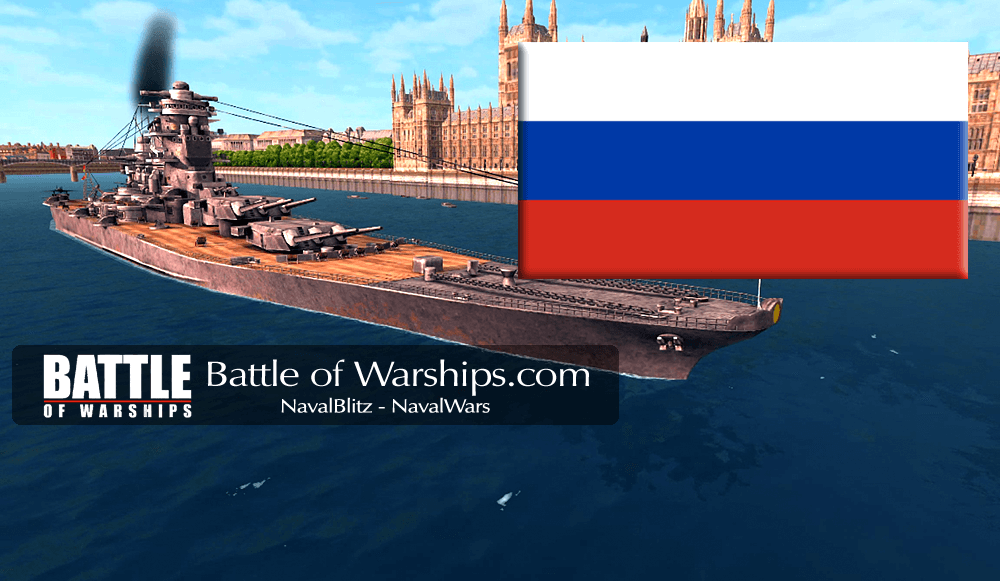 MUSASHI and RUSSIA flag - Battle of Warships