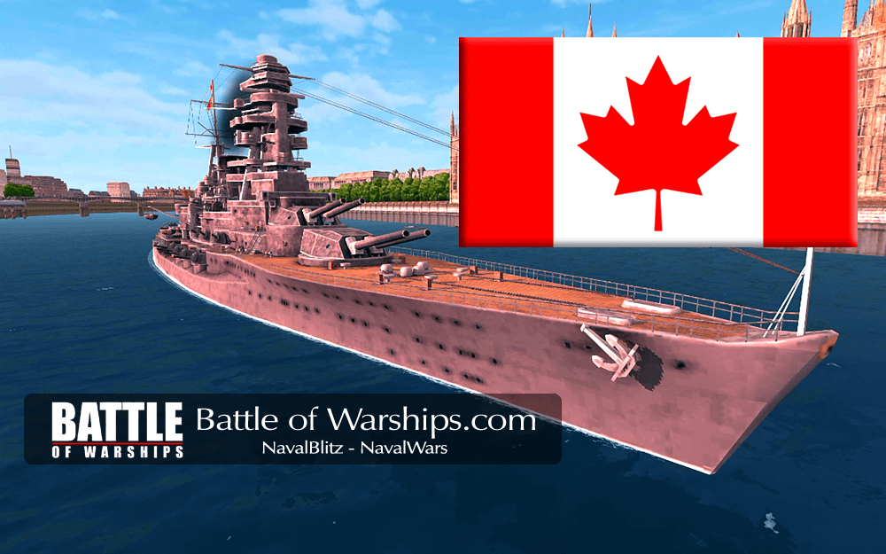 NAGATO and CANADA flag - Battle of Warships