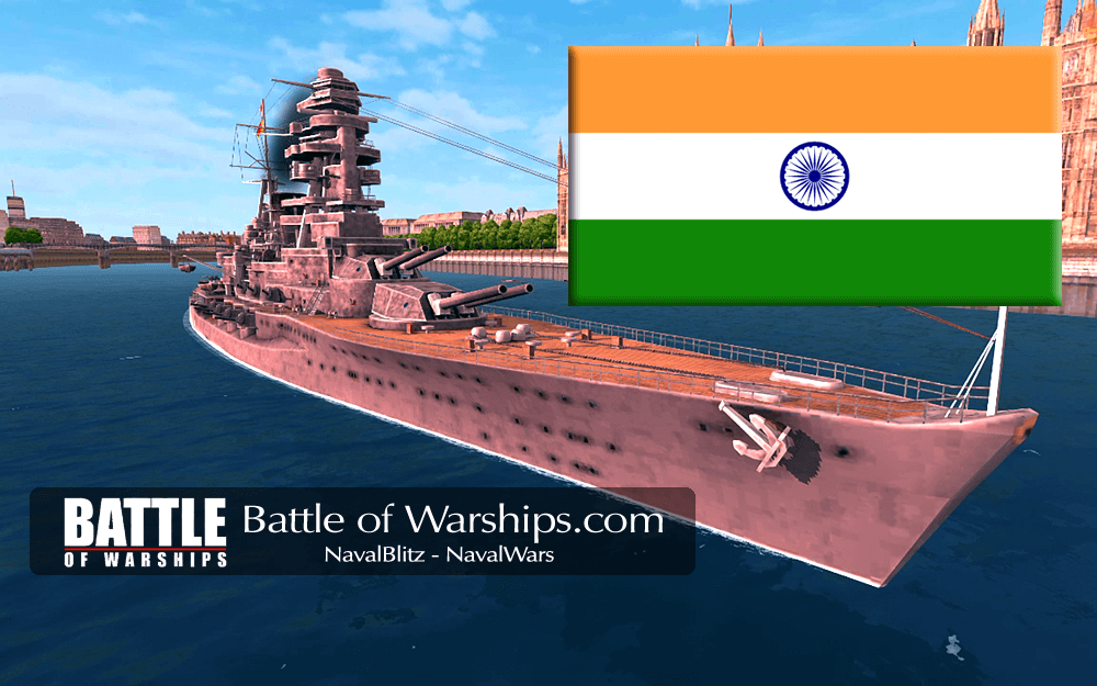 NAGATO and INDIA flag - Battle of Warships