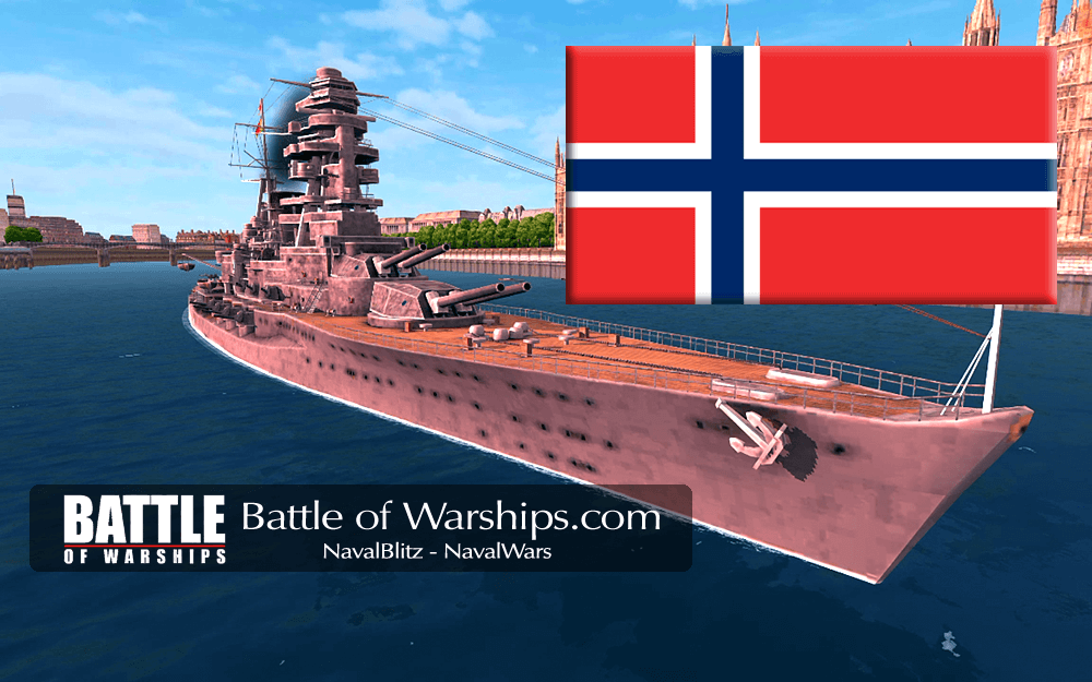 NAGATO and NORWAY flag - Battle of Warships