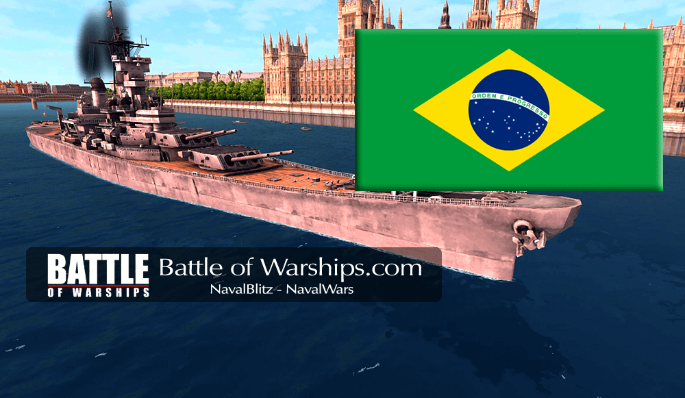 NEW JERSEY and Brazil flag - Battle of Warships