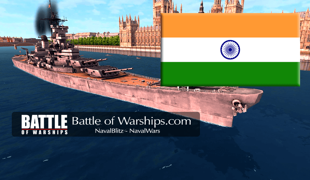 NEW JERSEY and INDIA flag - Battle of Warships