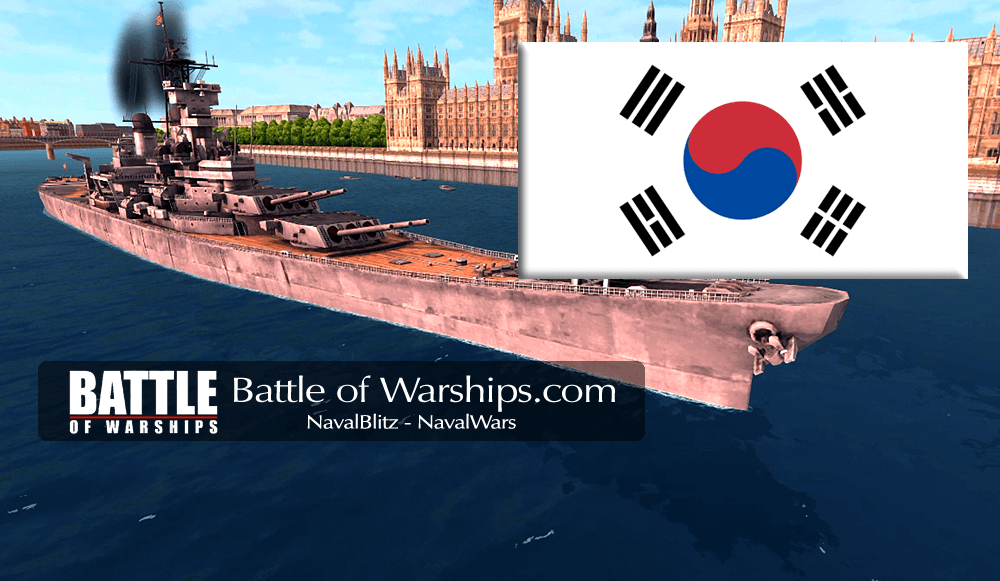 NEW JERSEY and KORIA flag - Battle of Warships
