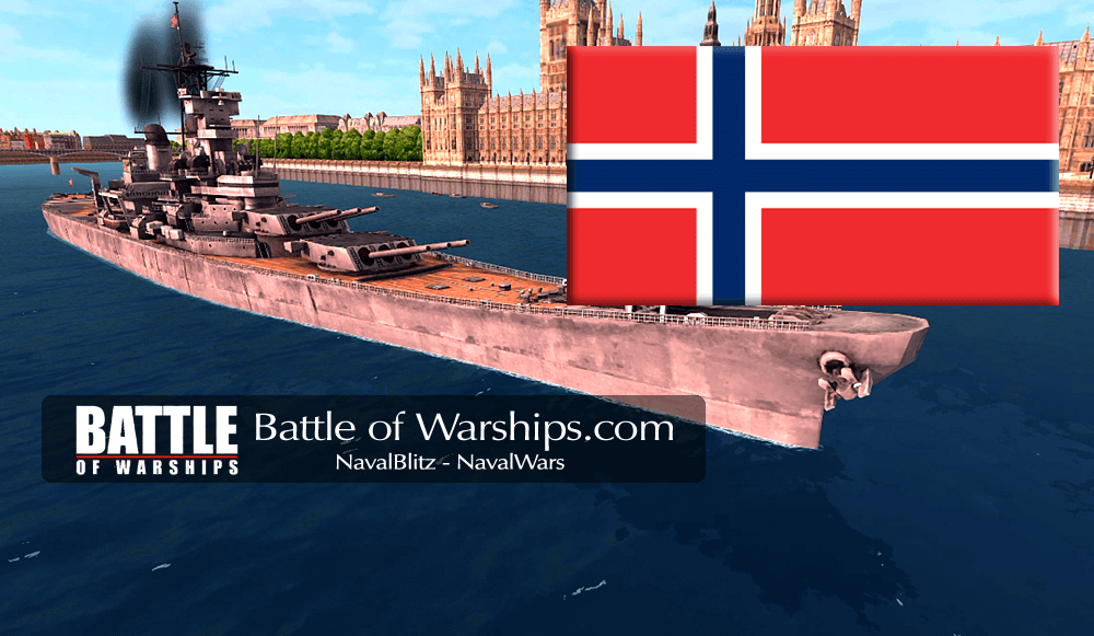 NEW JERSEY and NORWAY flag - Battle of Warships