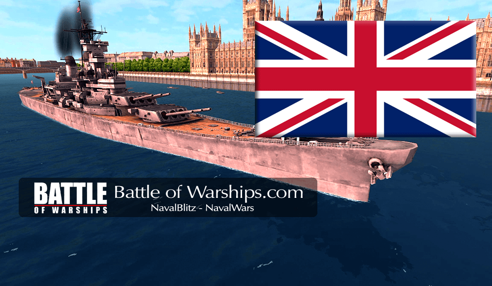 NEW JERSEY and UK flag - Battle of Warships