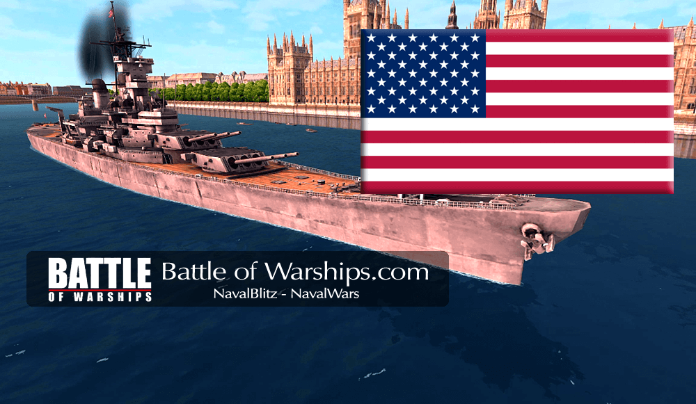 NEW JERSEY and USA flag - Battle of Warships