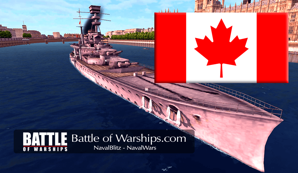 REPULSE and CANADA flag - Battle of Warships