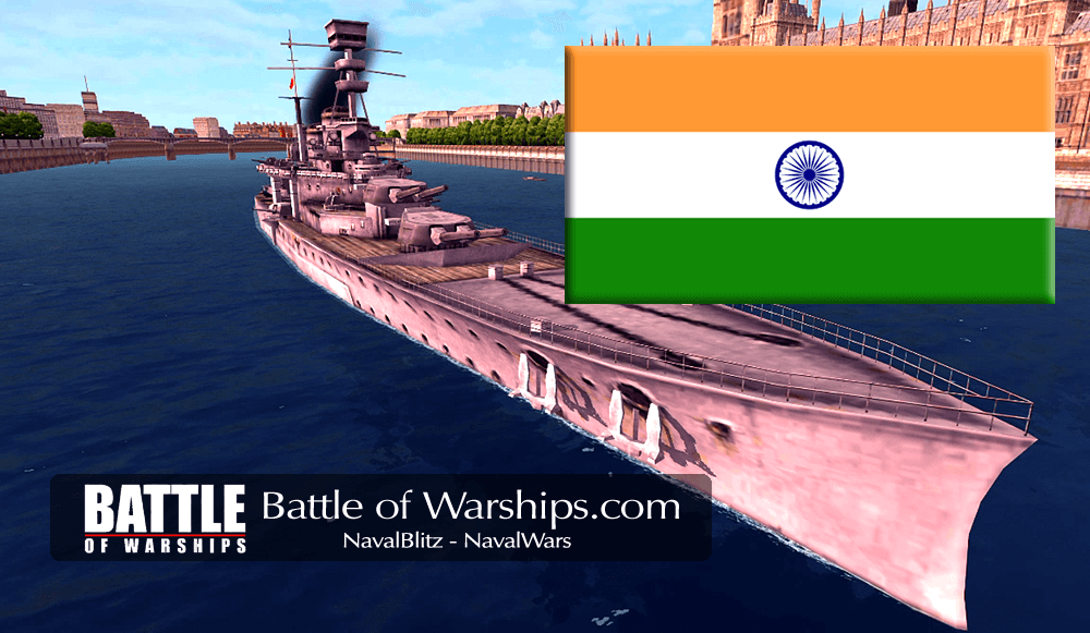 REPULSE and INDIA flag - Battle of Warships