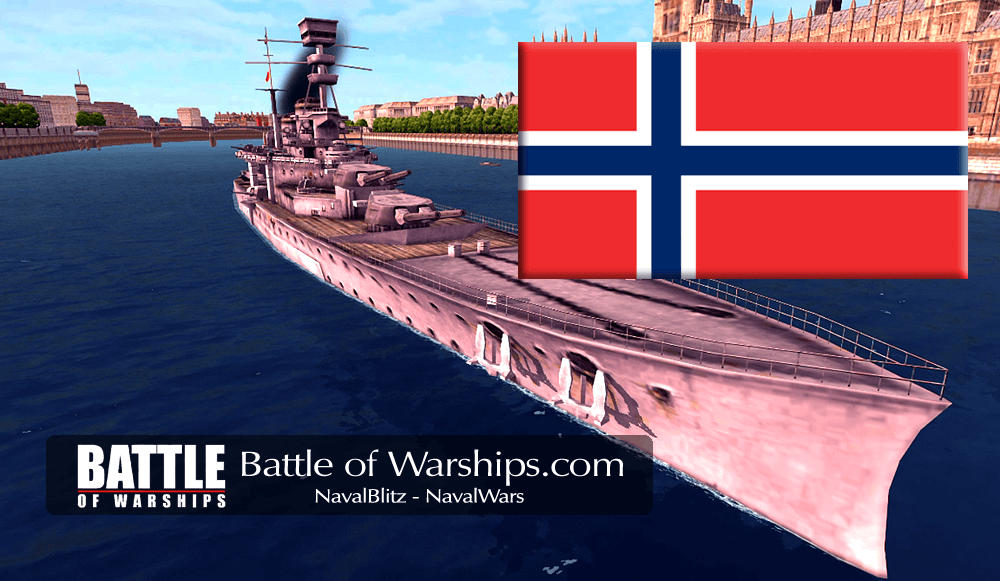 REPULSE and NORWAY flag - Battle of Warships