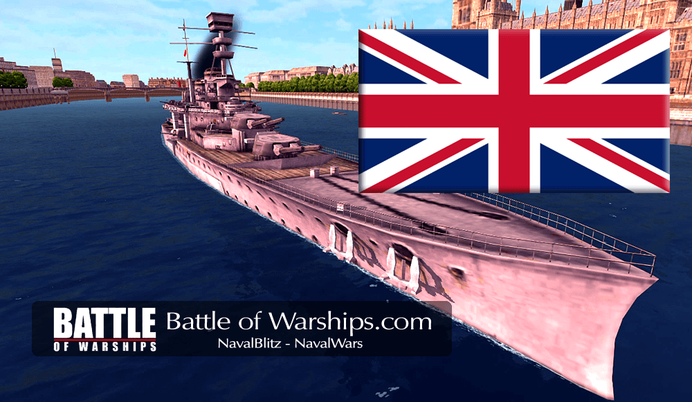 REPULSE and UK flag - Battle of Warships