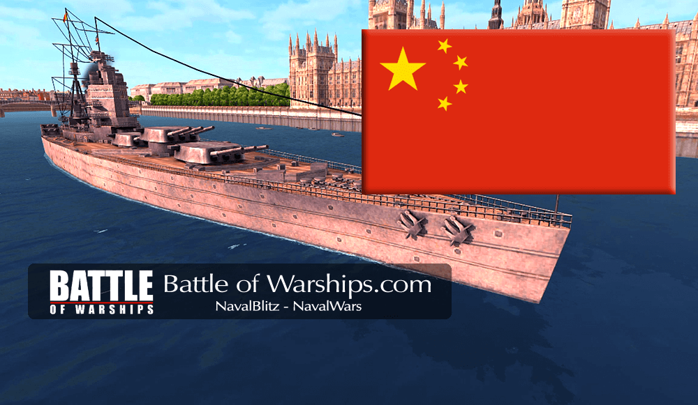 RODNEY and CHINA flag - Battle of Warships