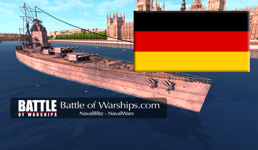 RODNEY and GERMANY flag - Battle of Warships