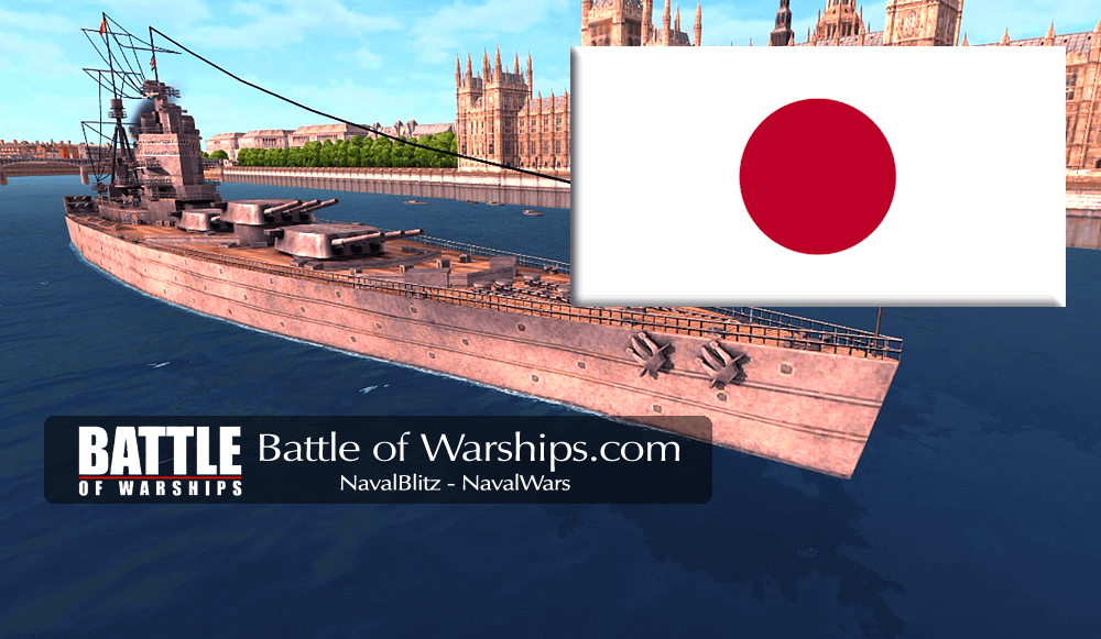RODNEY and JAPAN flag - Battle of Warships