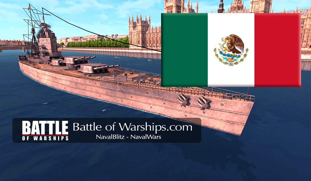 RODNEY and MEXICO flag - Battle of Warships
