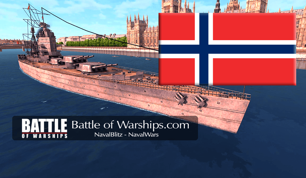 RODNEY and NORWAY flag - Battle of Warships