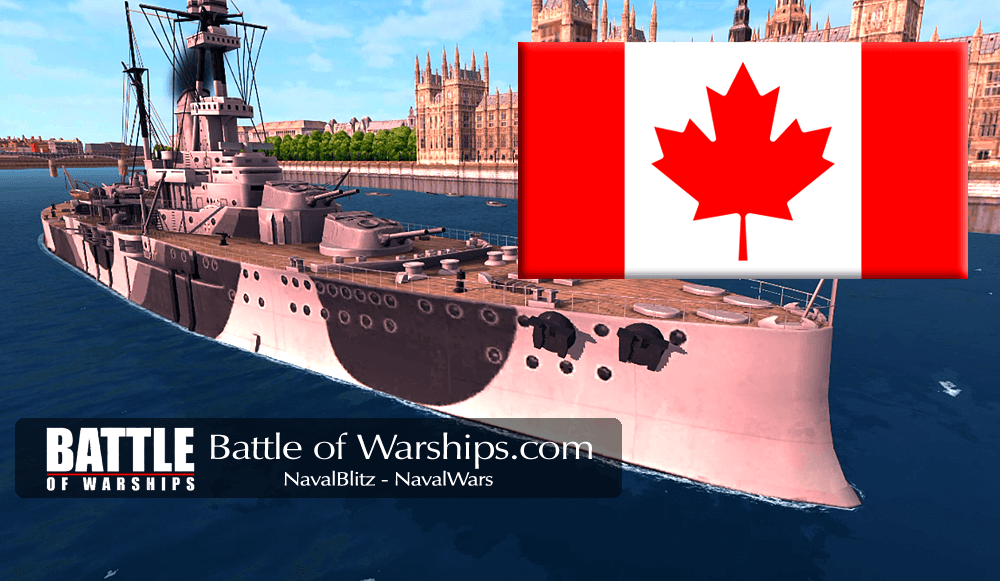 ROYAL SOVEREIGN and CANADA flag - Battle of Warships