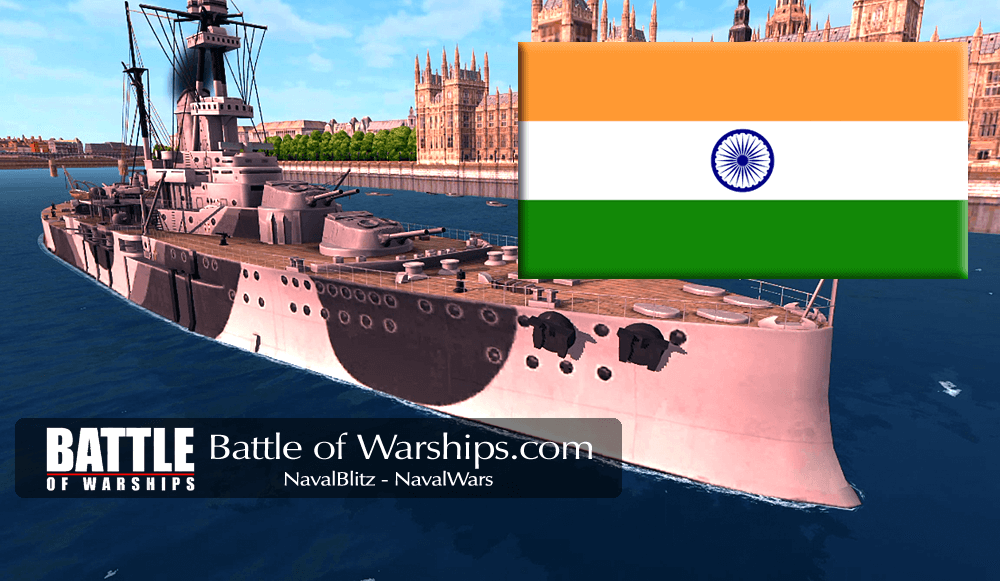 ROYAL SOVEREIGN and INDIA flag - Battle of Warships