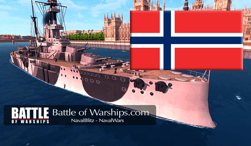 ROYAL SOVEREIGN and NORWAY flag - Battle of Warships