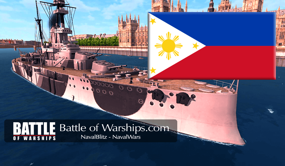 ROYAL SOVEREIGN and PILIPPINES flag - Battle of Warships