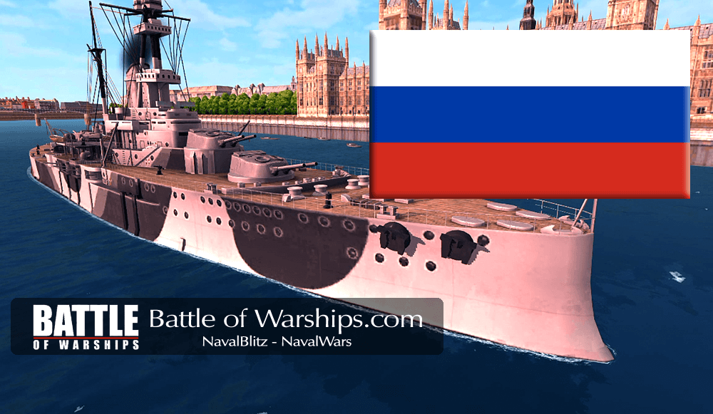 ROYAL SOVEREIGN and RUSSIA flag - Battle of Warships