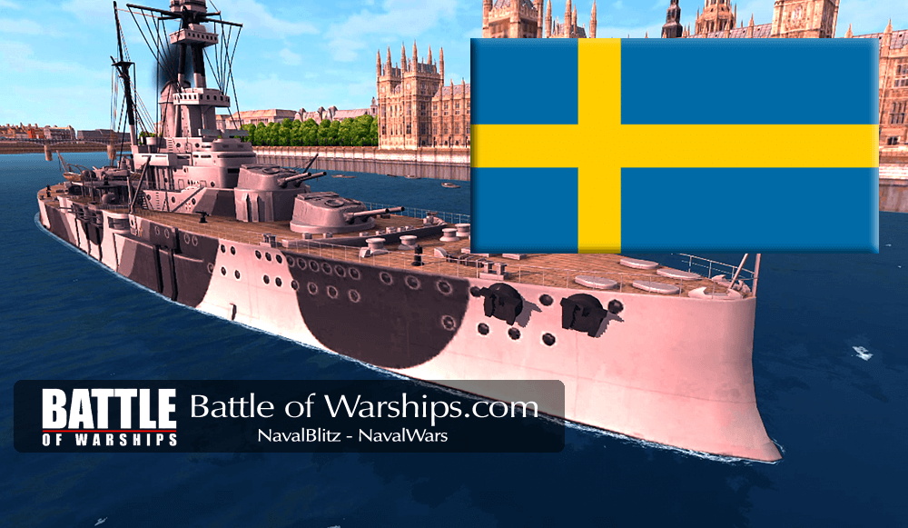 ROYAL SOVEREIGNY and SWEDEN flag - Battle of Warships
