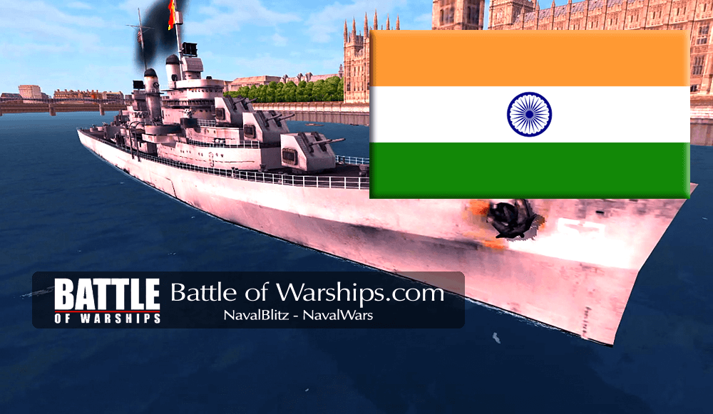 SAN DIEGO and INDIA flag - Battle of Warships