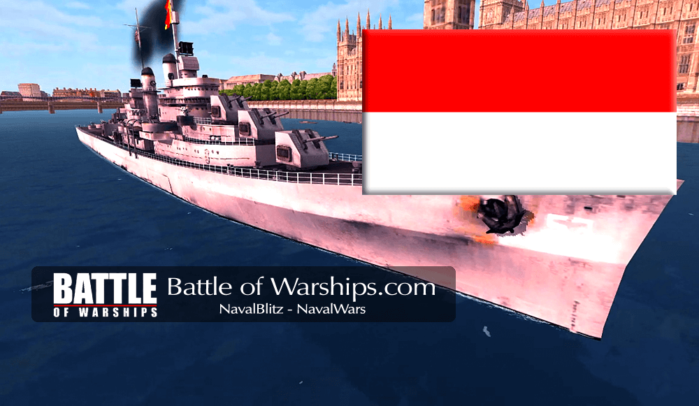SAN DIEGO and INDNESIA flag - Battle of Warships