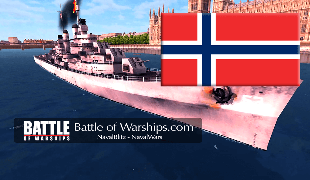 SAN DIEGO and NORWAY flag - Battle of Warships