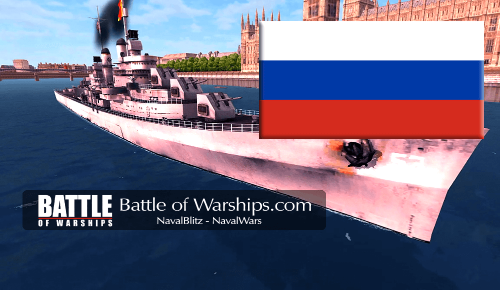 SAN DIEGO and RUSSIA flag - Battle of Warships