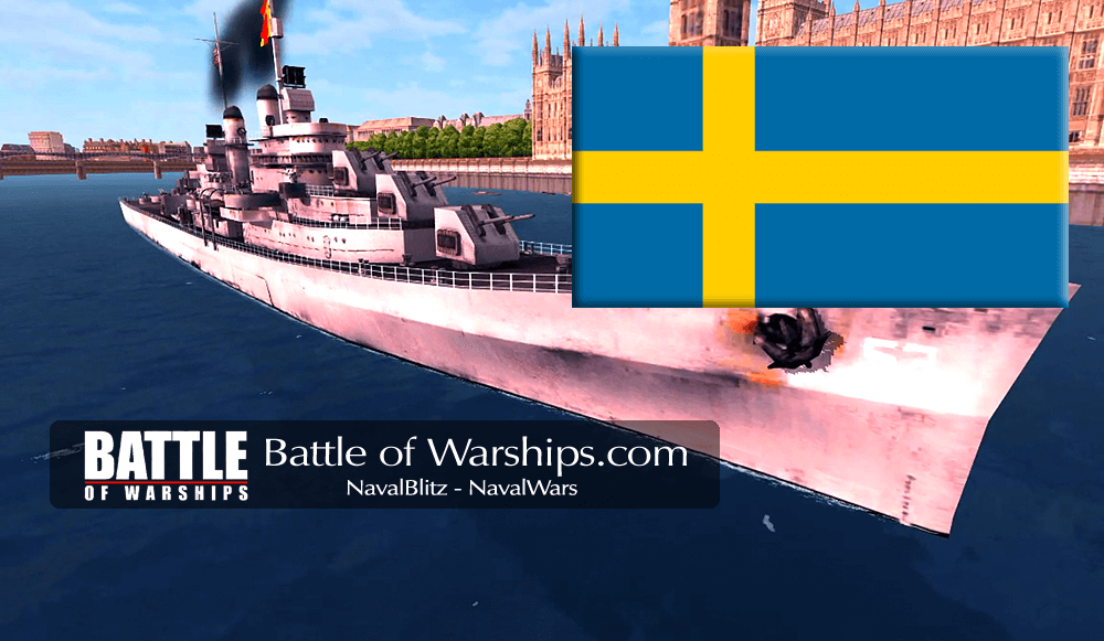 SAN DIEGO and SWEDEN flag - Battle of Warships