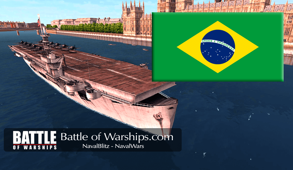 SANGAMON and Brazil flag - Battle of Warships