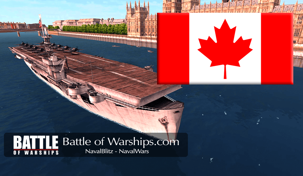 SANGAMON and CANADA flag - Battle of Warships