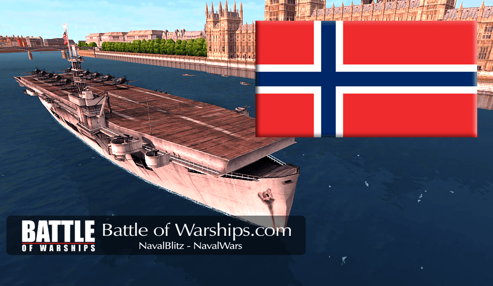 SANGAMON and NORWAY flag - Battle of Warships