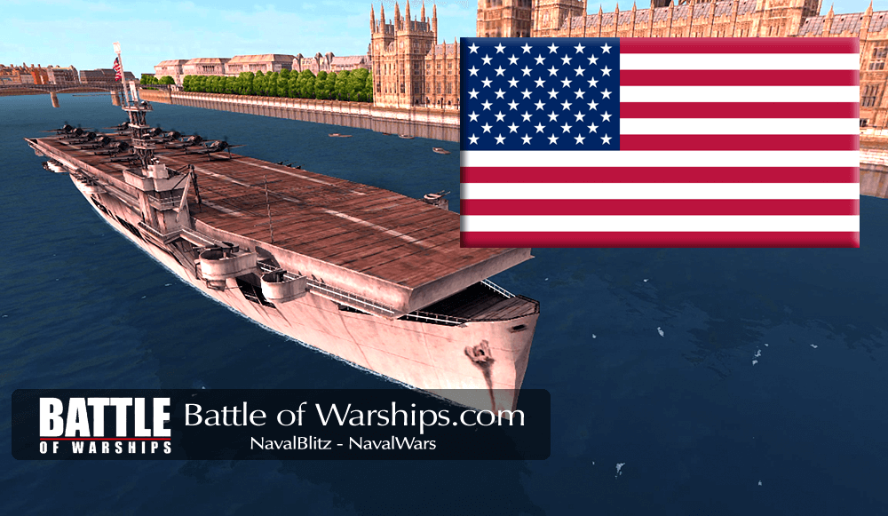 SANGAMON and USA flag - Battle of Warships