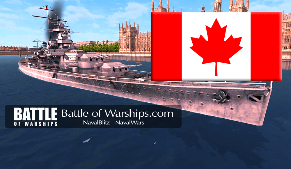 SHARNHORST and CANADA flag - Battle of Warships