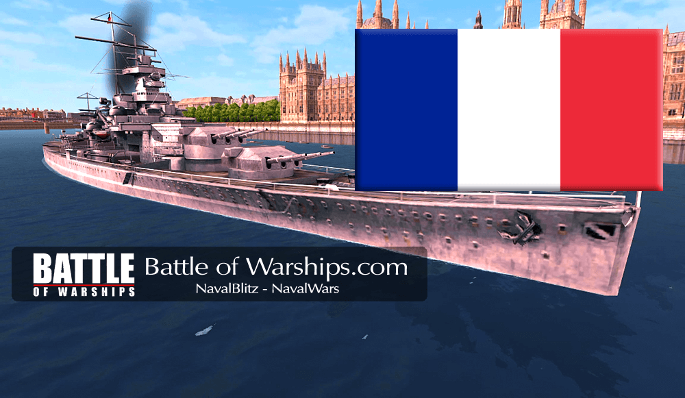 SHARNHORST and FRANCE flag - Battle of Warships