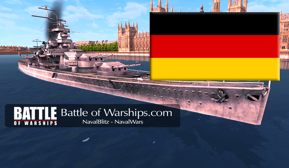 SHARNHORST and GERMANY flag - Battle of Warships
