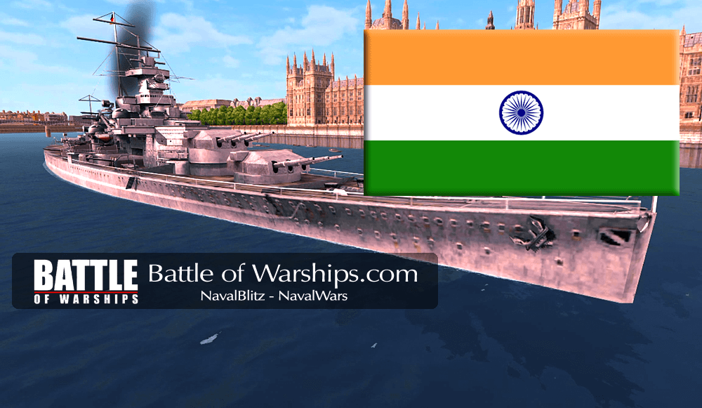 SHARNHORST and INDIA flag - Battle of Warships