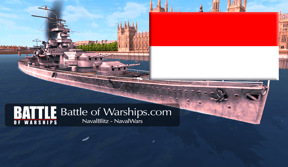 SHARNHORST and INDNESIA flag - Battle of Warships