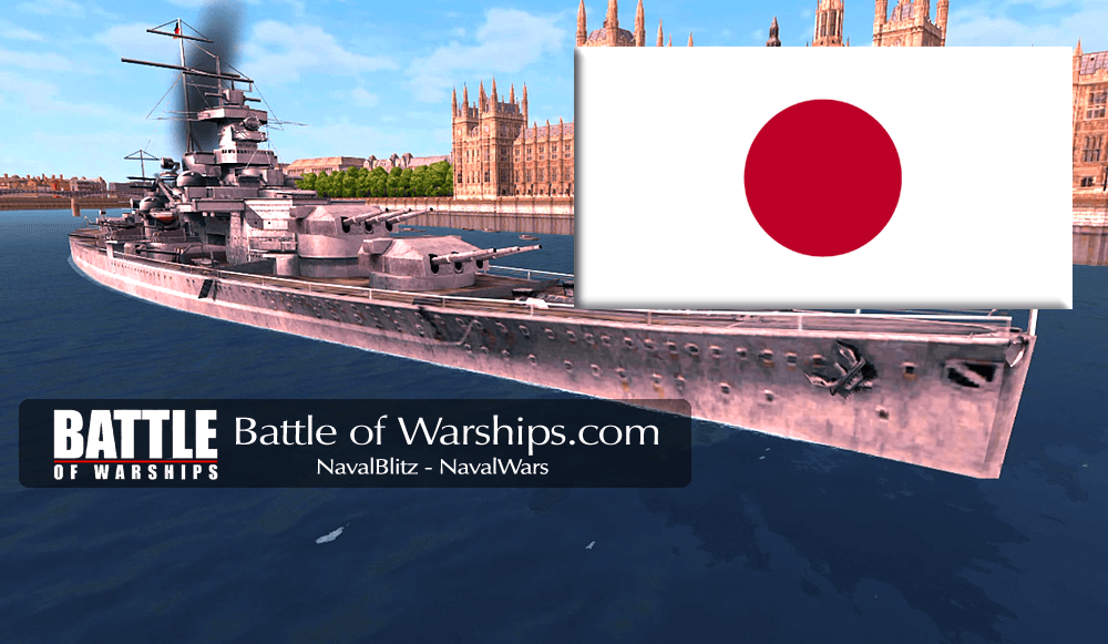 SHARNHORST and JAPAN flag - Battle of Warships