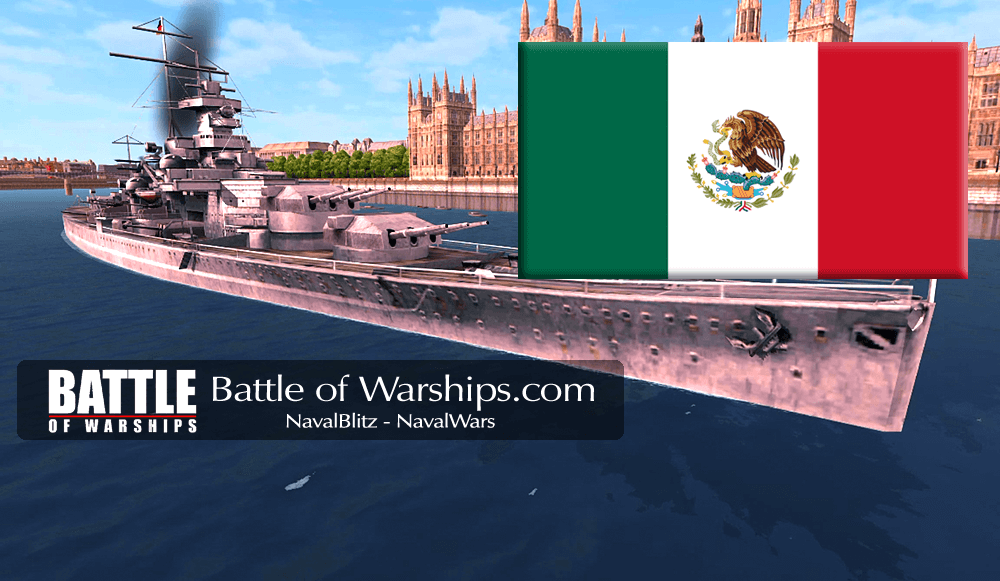 SHARNHORST and MEXICO flag - Battle of Warships
