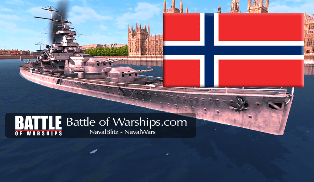 SHARNHORST and NORWAY flag - Battle of Warships