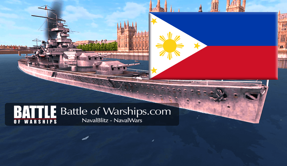 SHARNHORST and PILIPPINES flag - Battle of Warships