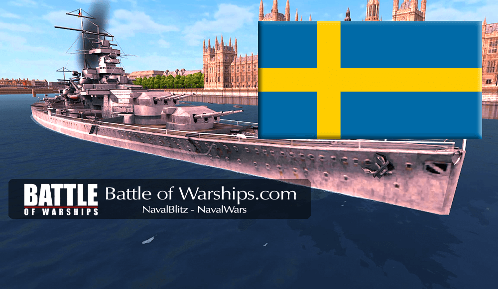SHARNHORST and SWEDEN flag - Battle of Warships