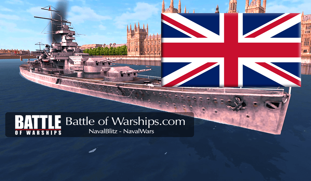 SHARNHORST and UK flag - Battle of Warships