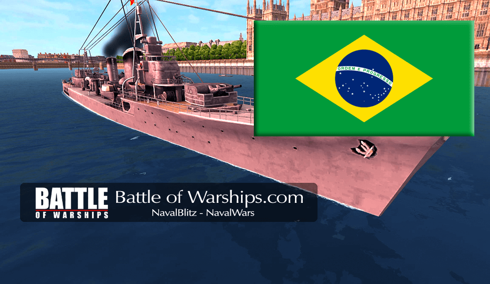 SHIMAKAZE and Brazil flag - Battle of Warships