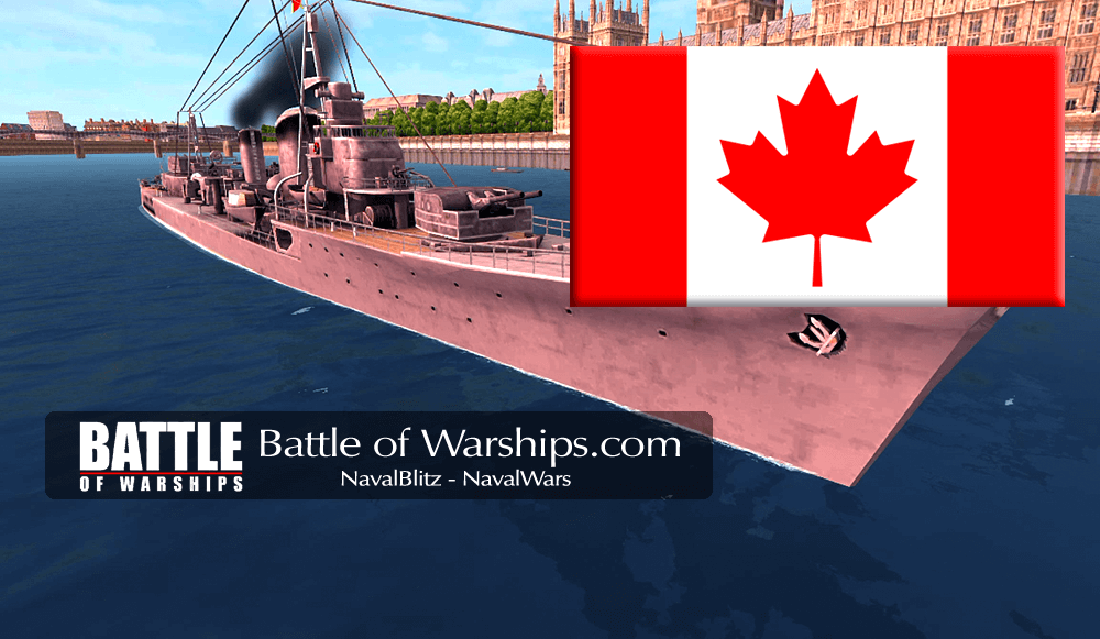 SHIMAKAZE and CANADA flag - Battle of Warships