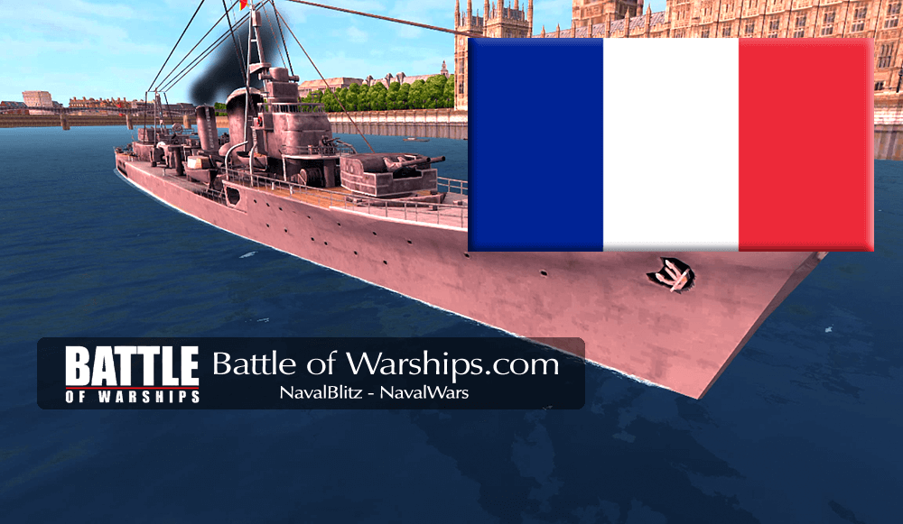 SHIMAKAZE and FRANCE flag - Battle of Warships