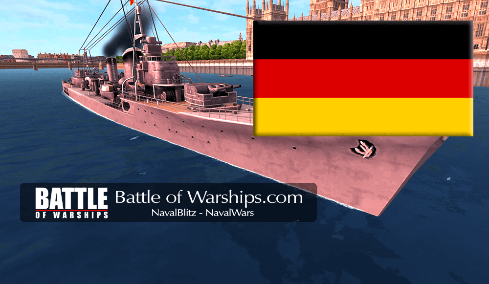 SHIMAKAZE and GERMANY flag - Battle of Warships
