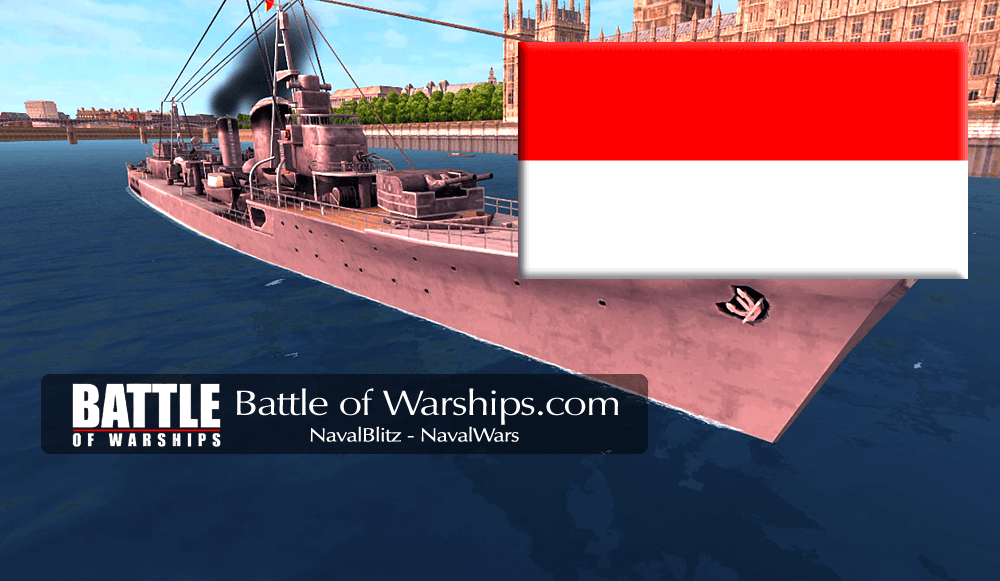 SHIMAKAZE and INDNESIA flag - Battle of Warships